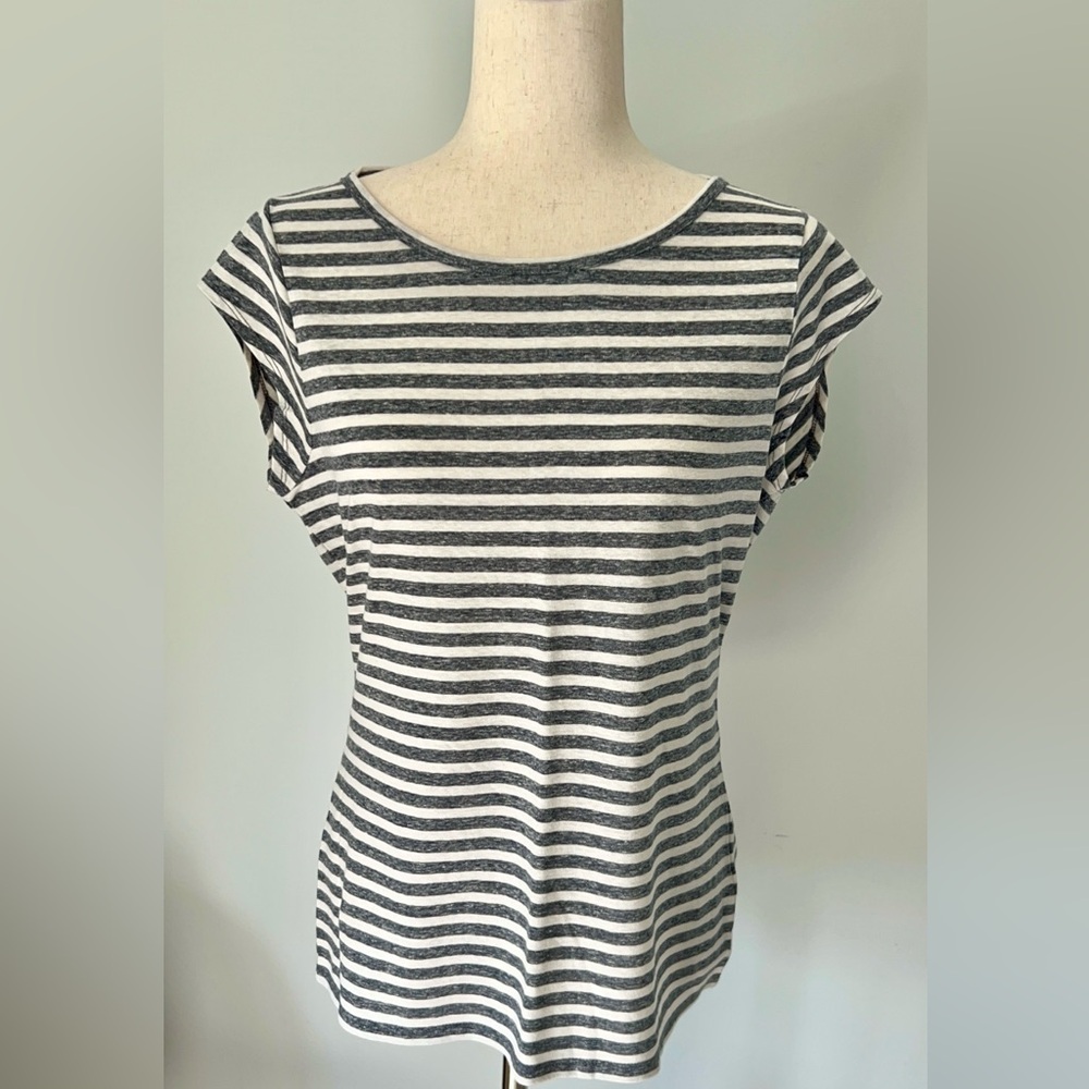 NWT J.Crew striped linen blend top